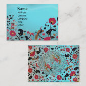 EDEN / WHIMSICAL GARDEN / blue aquamarine Visitenkarte (Vorne/Hinten)