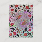 EDEN / WHIMSICAL GARDEN LILA GOLD GLITZERN VISITENKARTE (Rückseite)