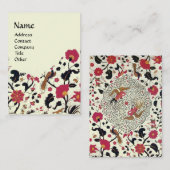 EDEN / WHIMSICAL GARDEN Rote Schwarz-weiße Blume Visitenkarte (Vorne/Hinten)
