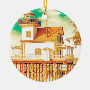 Edenton NC Leuchtturm Keramikornament