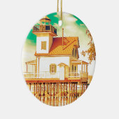 Edenton NC Lighthouse Keramikornament (Rechts)