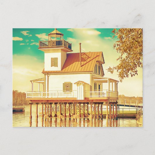 Edenton NC Lighthouse Postkarte (Vorderseite)