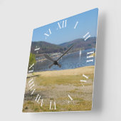 Edersee am Rehbach Quadratische Wanduhr (Winkel)