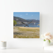 Edersee am Rehbach Quadratische Wanduhr (Zuhause)