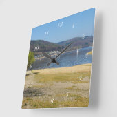 Edersee am Rehbach Quadratische Wanduhr (Winkel)