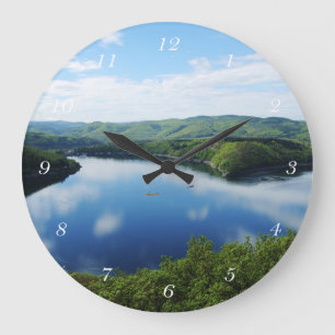Edersee Aussicht von Schloß Waldeck Große Wanduhr