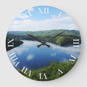 Edersee Aussicht von Schloß Waldeck Große Wanduhr