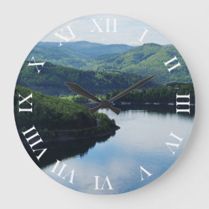 Edersee Aussicht von Schloß Waldeck Große Wanduhr