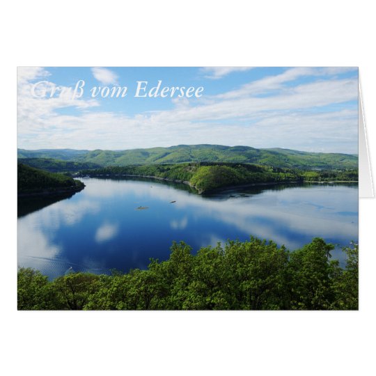 Edersee Aussicht von Schloß Waldeck Karte