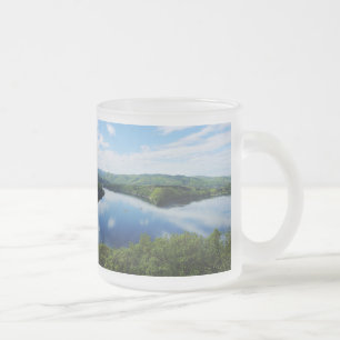 Edersee Aussicht von Schloß Waldeck Mattglastasse