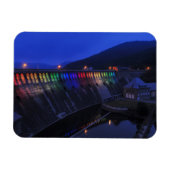 Edersee beleucht ete Staumauer am abend Magnet (Horizontal)