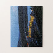 Edersee beleucht ete Staumauer am abend Puzzle (Vertikal)