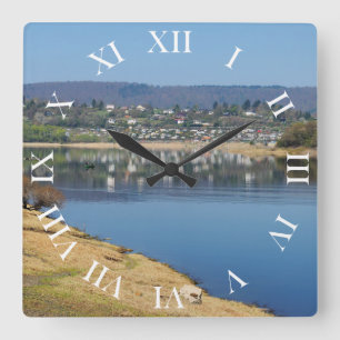 Edersee Bucht bei Bringhausen Quadratische Wanduhr