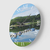 Edersee Bucht bei Scheid Große Wanduhr (Winkel)