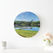 Edersee Bucht bei Scheid Große Wanduhr (Zuhause)