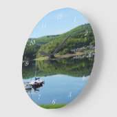 Edersee Bucht bei Scheid Große Wanduhr (Winkel)