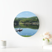 Edersee Bucht bei Scheid Große Wanduhr (Zuhause)