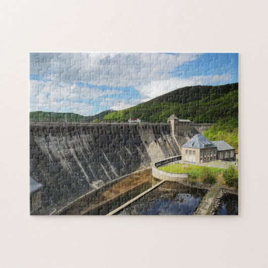 Edersee Staumauer mit Schloß Waldeck Puzzle (Horizontal)