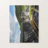 Edersee Staumauer mit Schloß Waldeck Puzzle (Vertikal)