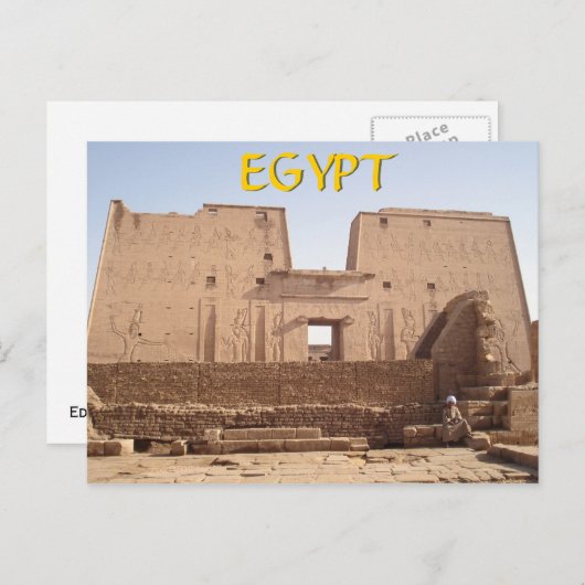 Edfu Tempel Ägypten Postkarte (Vorne/Hinten)