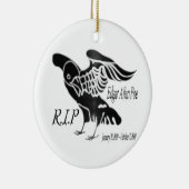 Edgar Alan Poe The Raven Keramik Ornament (Rechts)