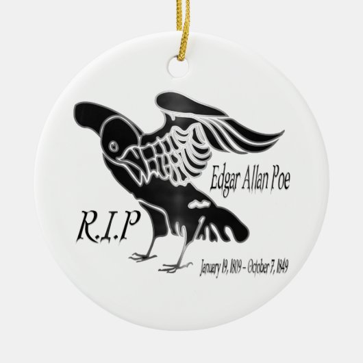 Edgar Alan Poe The Raven Keramik Ornament (Vorne)