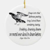 Edgar Alan Poe The Raven Keramik Ornament (Hinten)