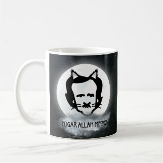 Edgar Allan Meow im Dunkeln Kaffeetasse