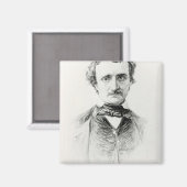 Edgar Allan Poe 1907 Magnet (Vorderseite/Rückseite)