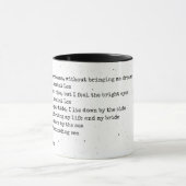 Edgar Allan Poe Annabel Lee Poem Black and White Tasse (Zentrum)