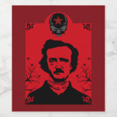 Edgar Allan Poe Art Gift Weinetikett (Einzelnes Label)