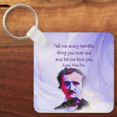 Edgar Allan Poe Author Writer Poet Liebe Zitat Key Schlüsselanhänger (Vorderseite)