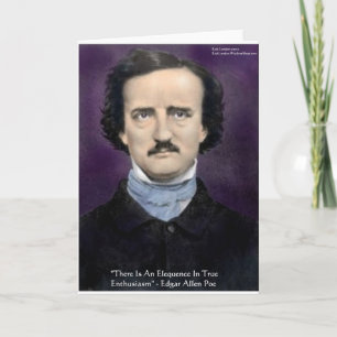 Edgar Allan Poe "Begeisterung" Weisheitszitat Gesc Karte