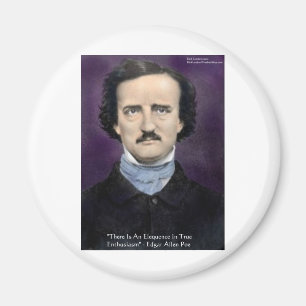 Edgar Allan Poe "Begeisterung" Weisheitszitat Gesc Magnet