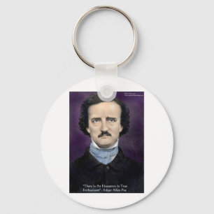 Edgar Allan Poe "Begeisterung" Weisheitszitat Gesc Schlüsselanhänger