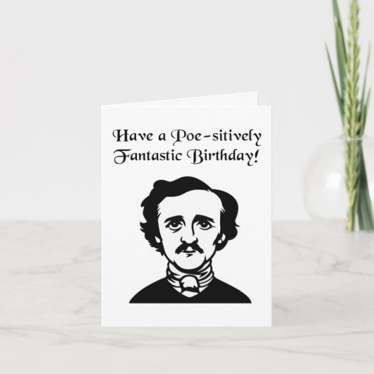 Edgar Allan Poe Birthday Karte (Vorderseite)