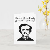Edgar Allan Poe Birthday Karte (Gelbe Blume)