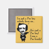 Edgar Allan Poe Boy Funny Kühlschrankmagnet (Vorderseite/Rückseite)