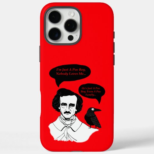 Edgar Allan Poe Boy und Raven Case-Mate iPhone Hülle (Rückseite)