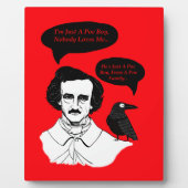 Edgar Allan Poe Boy und Raven Fotoplatte (Vorderseite)