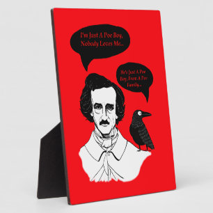 Edgar Allan Poe Boy und Raven Fotoplatte