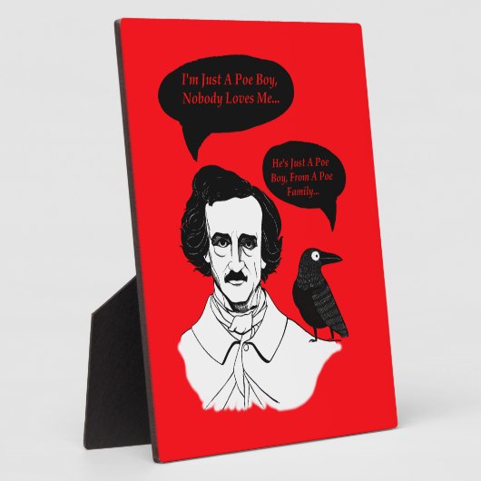 Edgar Allan Poe Boy und Raven Fotoplatte (Seite)