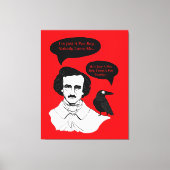 Edgar Allan Poe Boy und Raven Leinwanddruck (Vorderseite)