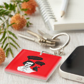 Edgar Allan Poe Boy und Raven Schlüsselanhänger (Vorderseite rechts)