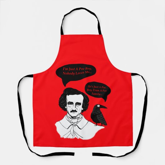 Edgar Allan Poe Boy und Raven Schürze (Vorderseite)