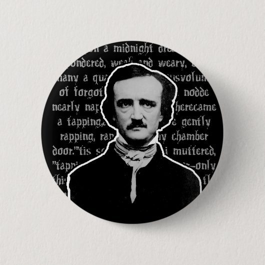 Edgar Allan Poe Button (Vorderseite)