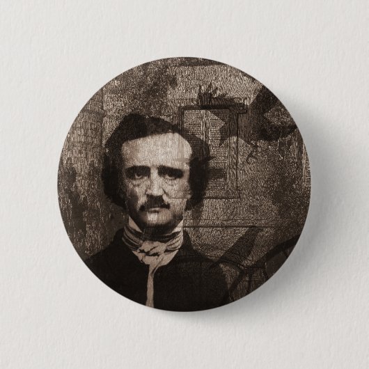Edgar Allan Poe Button (Vorderseite)