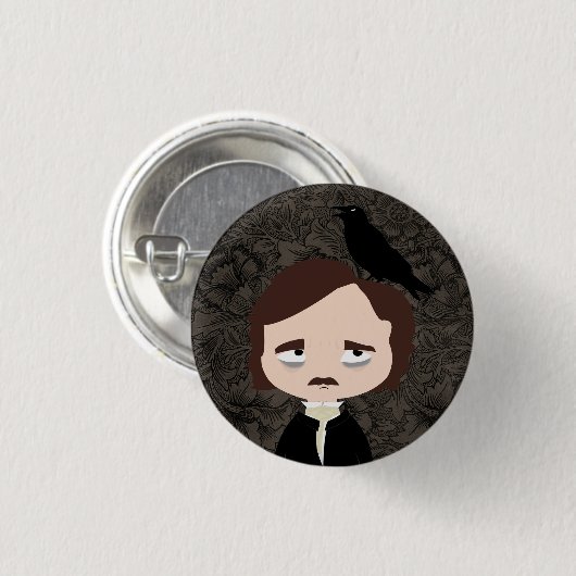 Edgar Allan Poe Button (Vorne & Hinten)