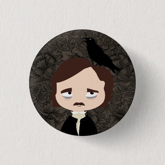 Edgar Allan Poe Button (Vorderseite)