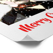 Edgar Allan Poe Christmas Wish Hat Snowflake Poster (Ecke)